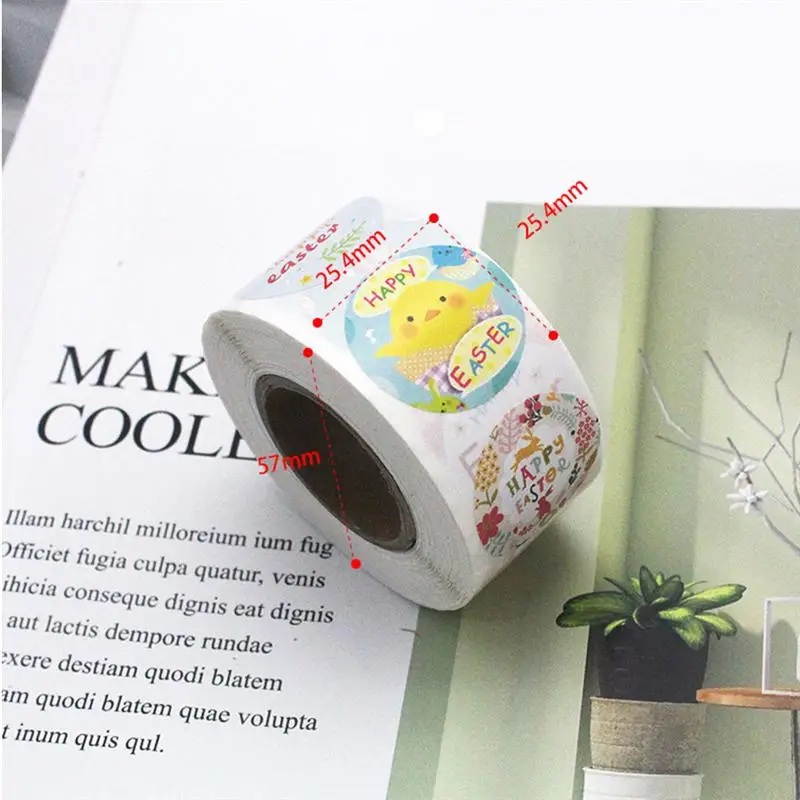 1 рулон мультяшное пасхальное яйцо кролик наклейка милый уплотнение для