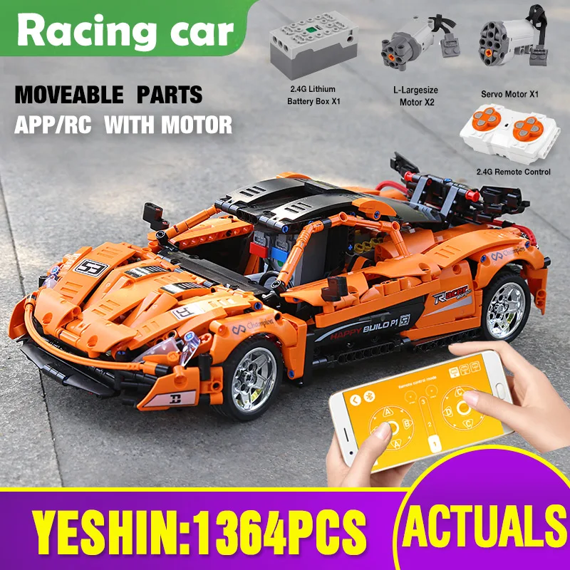 Yeshin 20087 1:12 APP высокотехнологичный автомобиль совместимый с MOC 16915 P1 модель