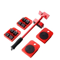 5pcs moving tool move heavy objects mover tools trill carrying belt furniture refrigerator omnidirectional wheels rack tools