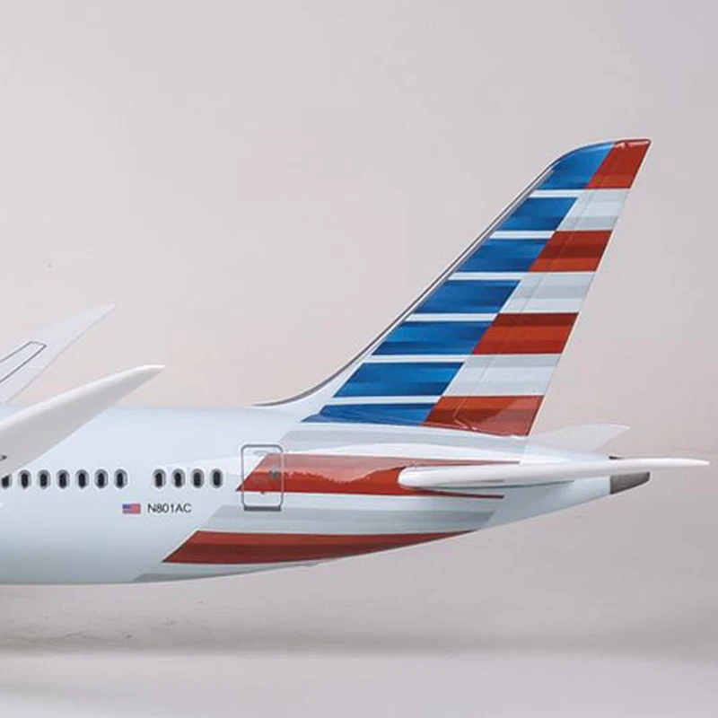 1/130 весы 47 см самолет Airbus B787 модель Американских авиалиний светодиодный