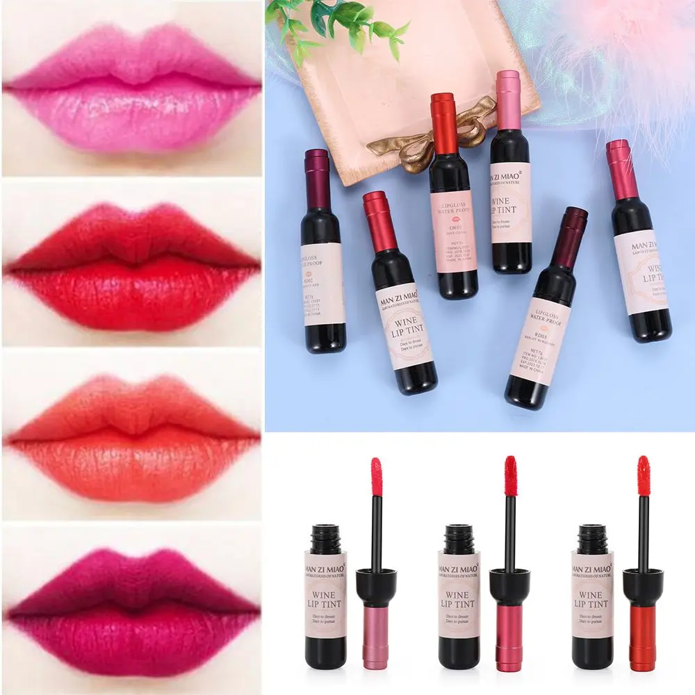 

Cosmetic Matte Lip Stain Moisturizing Women Makeup Tools Wine Bottle Liquid Lipstick Lip Gloss Lip Glaze Wine ​Lip Tint