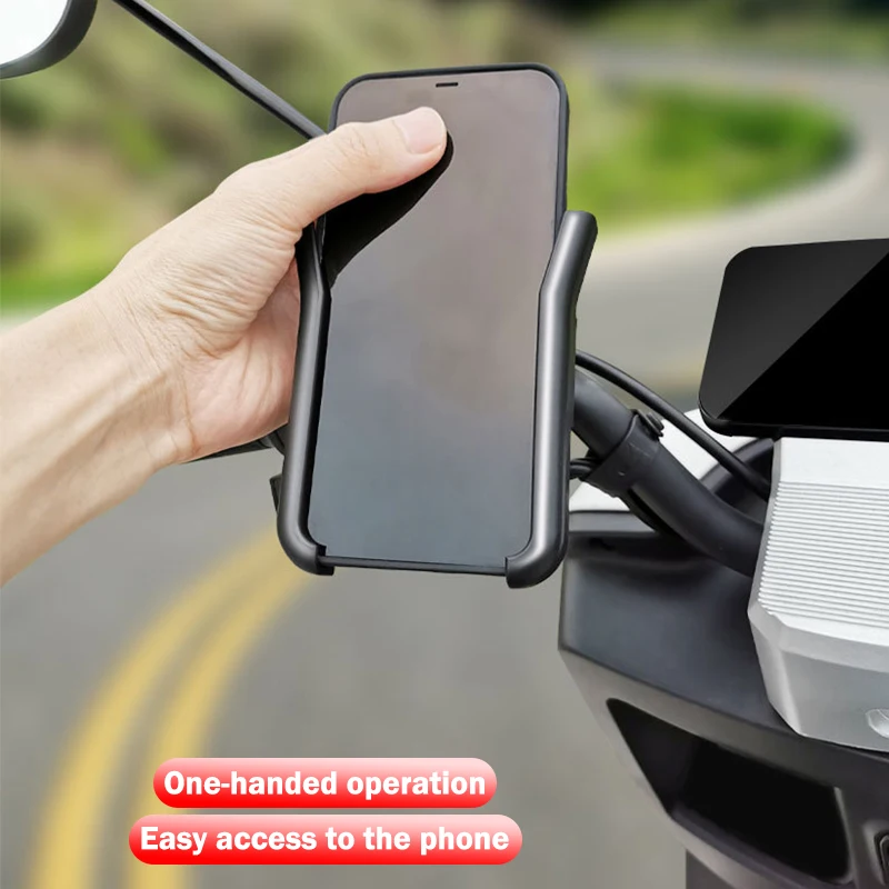 

Quick Release Bike Handlebar Rear View Mobile Navigator Holder Road Motorcycle Bicycle Phone Aluminum Cellular Support Mountain