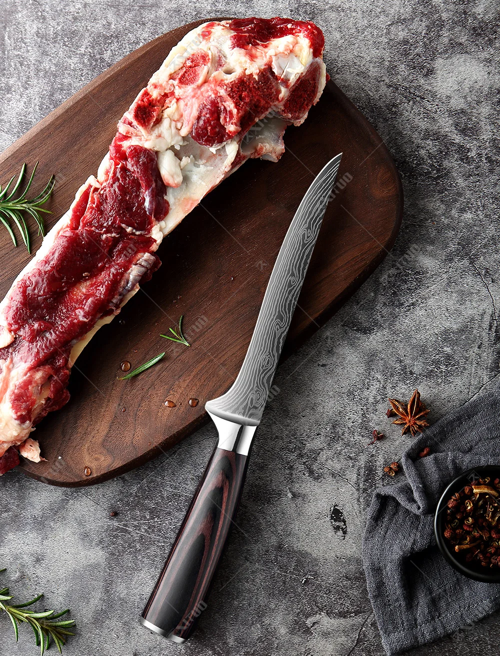 XITUO нож шеф повара из нержавеющей стали 1 10 шт. японский Kiritsuke Santoku лазерный