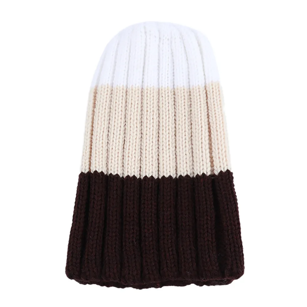 Зимняя детская унисекс теплая Повседневная вязаная шапка с буквенным принтом