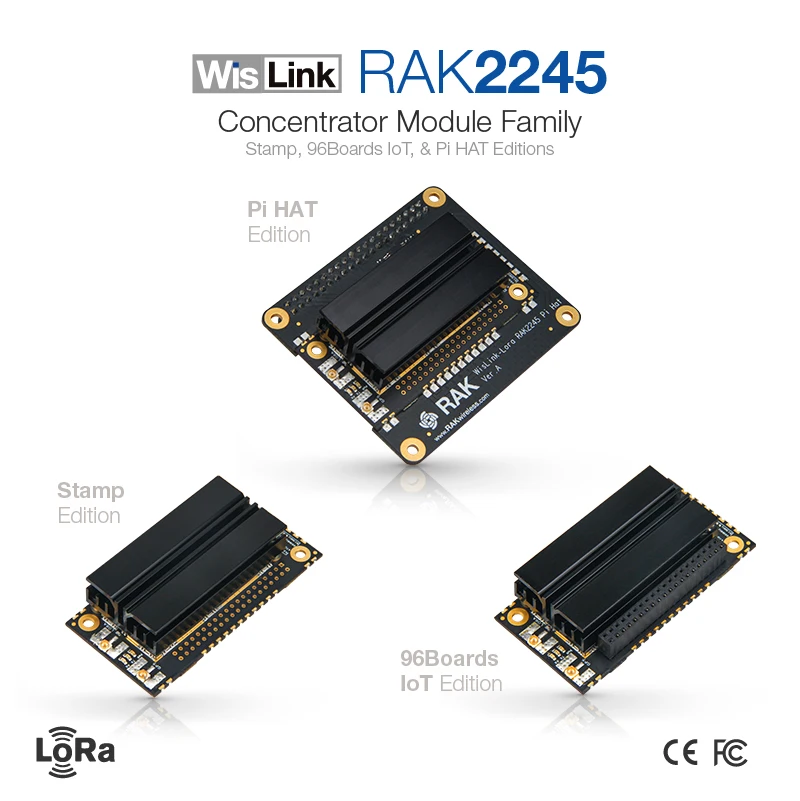 Модуль концентратора шлюза LoRaWAN RAK2245 WisLink Raspberry Pi HAT Edition основанный на SX1301 включает