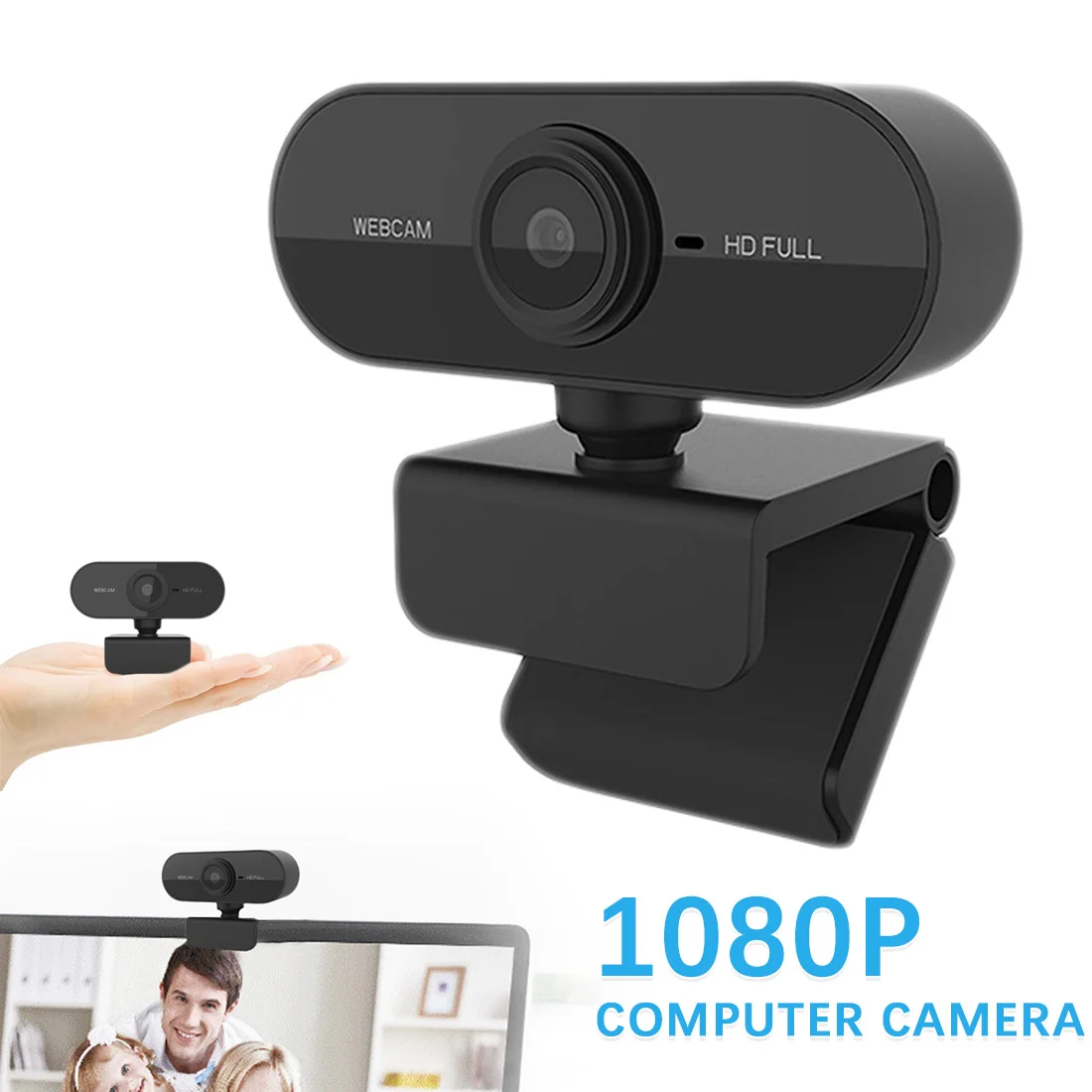 

1080P Full HD Mini Camera Web Cam Web Camera With Microphone USB Plug Webcam For PC Computer Mac Laptop Desktop YouTube Skype
