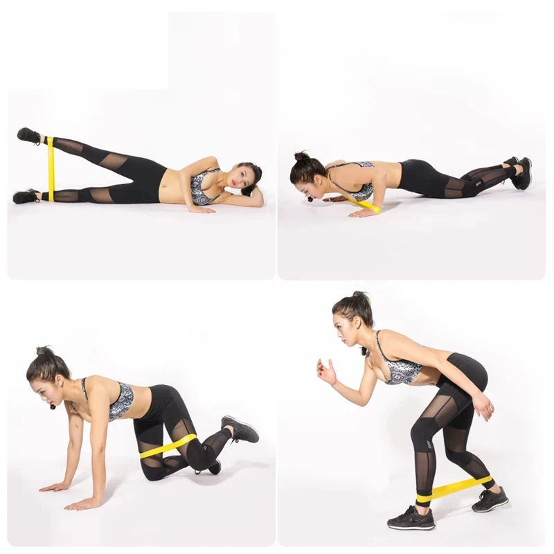 

Resistance Bands Set With Bag Elastic Yoga Bands Gum For Fitness Sports Gym Home Rubber Exercise Workout Mini Bands For Woman