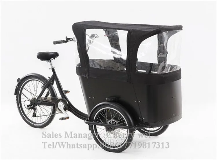 250 Вт электрическая педаль детский грузовой велосипед трехколесный akfiets