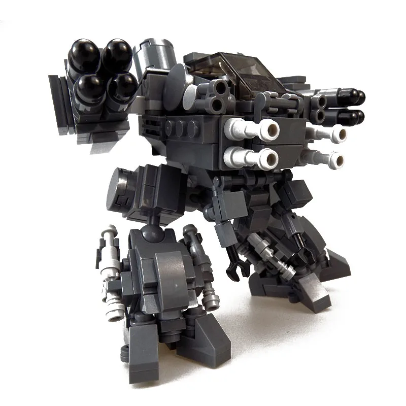 

Robots Building Blocks Toy 10cm Manned Mech Warrior Action Figure Model Toys For Children Anime Soldier Assemble Bricks Dolls