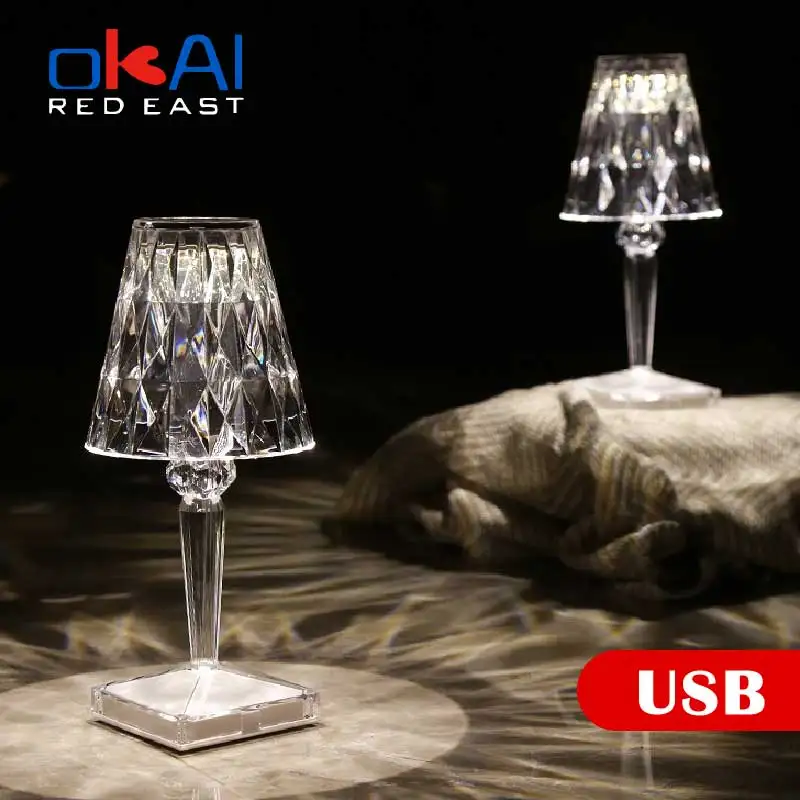 

High-end Luxury Decorations Italian Design Crystal Lamp Table Lamp Reading Lamp Night Light Crystal Masonry Exclusive Design.