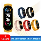 Смарт-часы M6, фитнес-браслет, спортивный трекер, монитор сердечного ритма и артериального давления, цветной экран, IP67 водонепроницаемые Смарт-часы, горячая распродажа