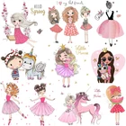 Термоклейкие нашивки Prajna с надписью балетная девушка для одежды, полоски сделай сам, термоклейкие виниловые нашивки с термоаппликацией, значок