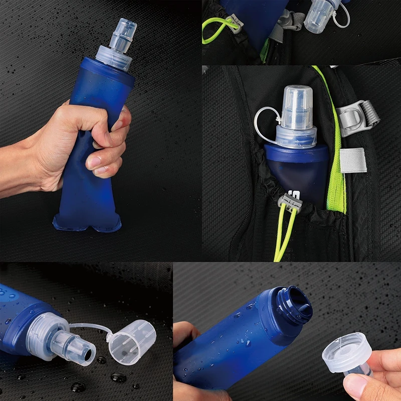 250/500 мл Велоспорт Бег бутылка для воды складной Портативный резиновые