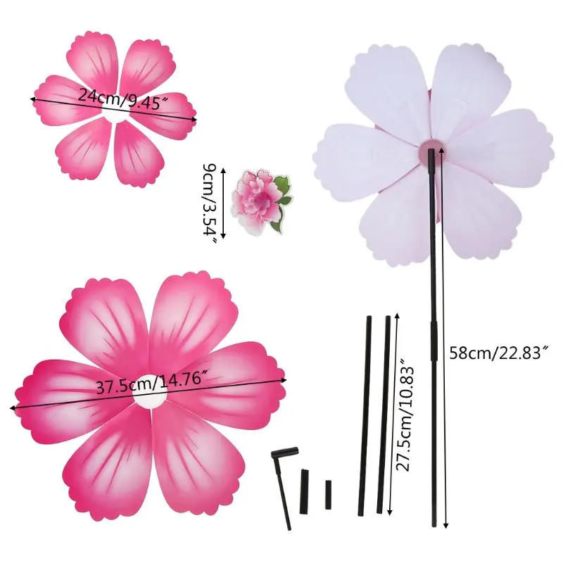 

Wind Spinner Two Layers Colorful Flower Pinwheel Windmill Kids Children Toys Garden Party Decoration Gifts Handmade Outdoor