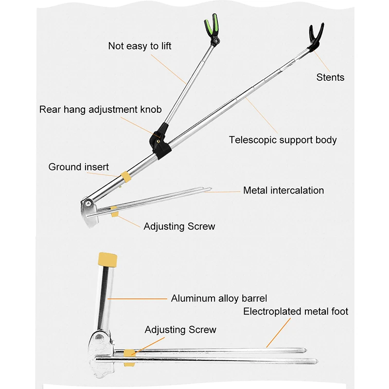 Держатель для удочки подставка держатель удочек с регулировкой 1 7 м