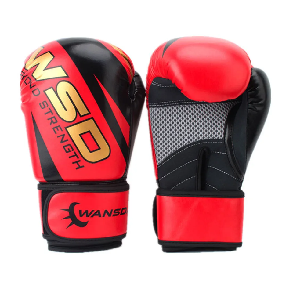 Кикбоксерские перчатки для мужчин и женщин из искусственной кожи Каратэ Муай Тай