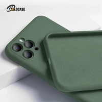 for iphone 11 case liquid silicone matte soft cover for apple iphone 11 pro max flexible shockproof phone case midnight green