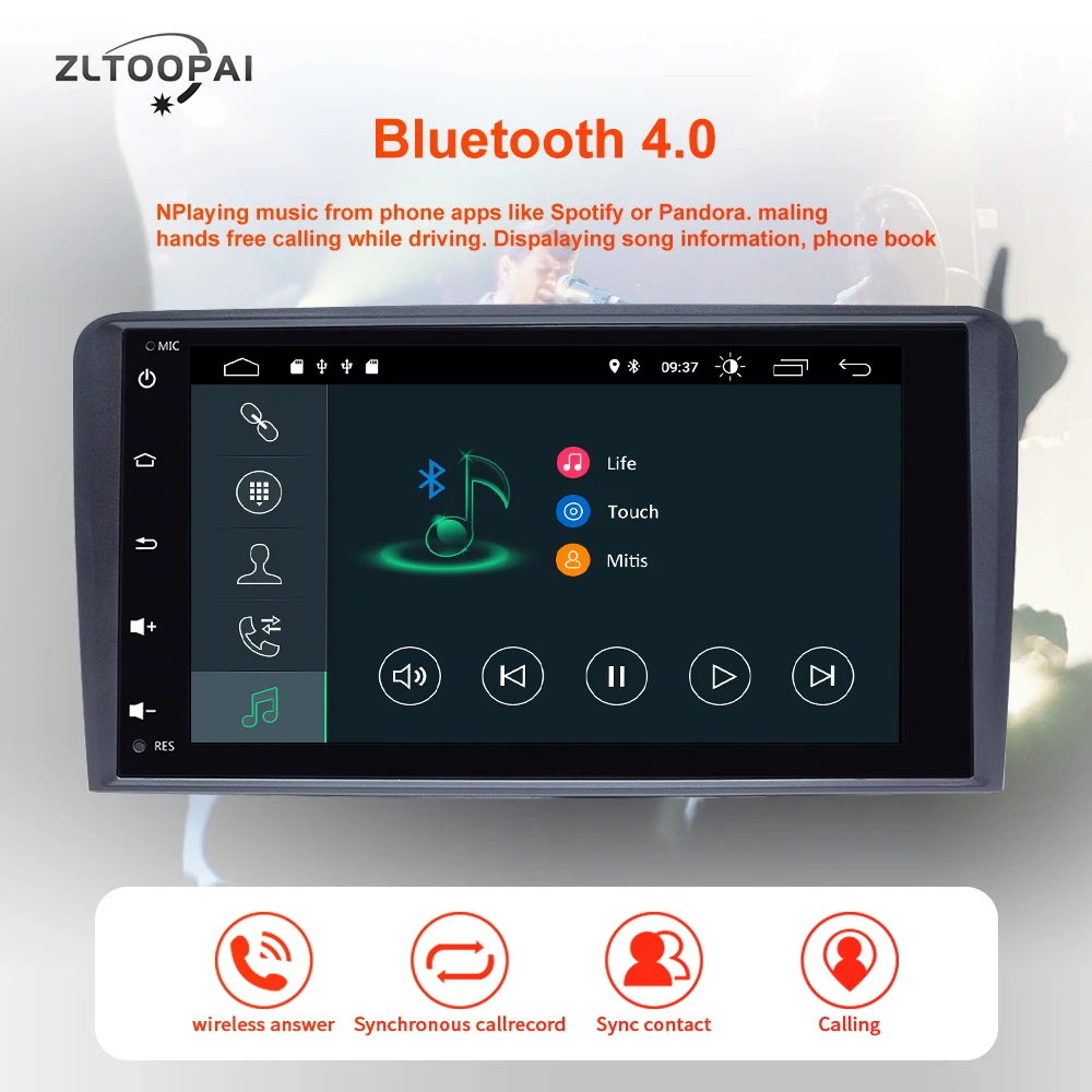 Автомобильный медиаплеер ZLTOOPAI для Audi A3 8P 2003-2012 S3 2006-2012 RS3 GPS IPS сенсорный экран