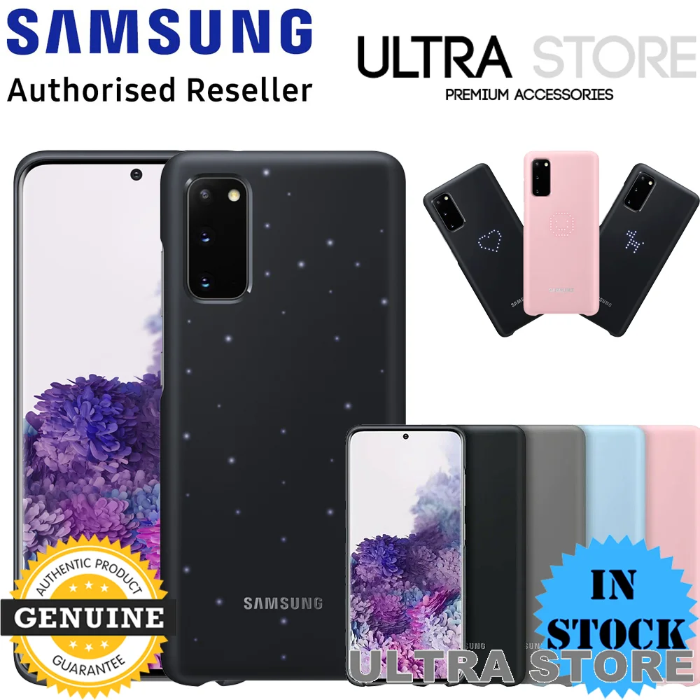 Original Samsung Galaxy S20 Smart LED Cover For Galaxy S20 Ultra S20+ S20 plus Emotional Led Lighting Effect Back Cover S20 Case
