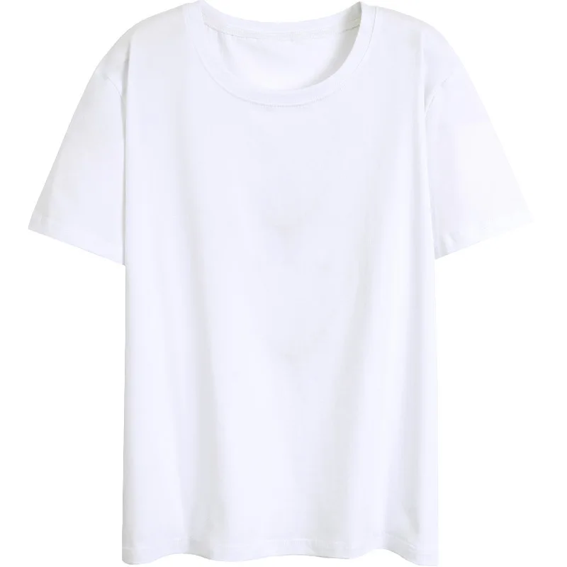 Весна и лето 2020 новая женская футболка свободная большой размер хлопок половина