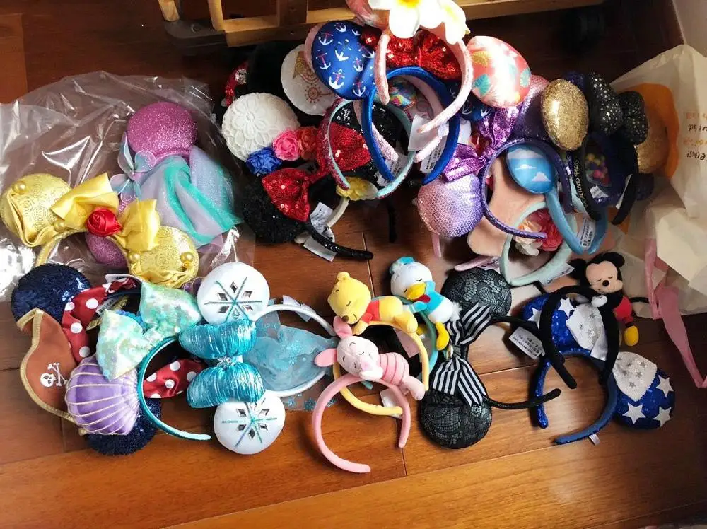 Головная повязка Disney с мультяшным Микки и Минни Маус головной убор для маленьких