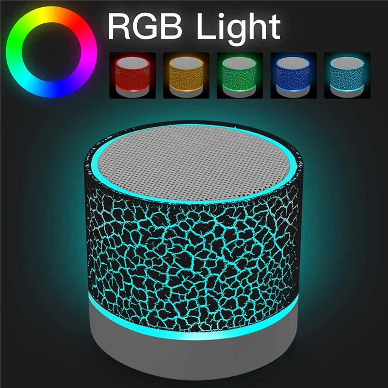 Bluetooth динамик мини беспроводной громкий Crack LED TF карта USB Сабвуфер Портативный MP3