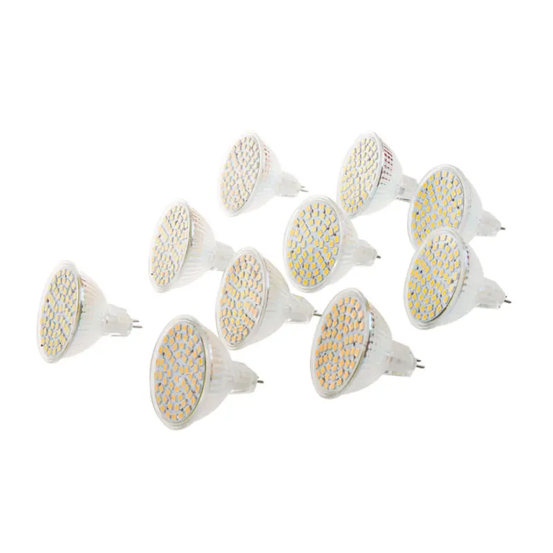 

10 X MR16 GU 5,3 60 SMD Светодиодная лампа, точечный светильник, 3 Вт, теплый белый, энергосберегающий
