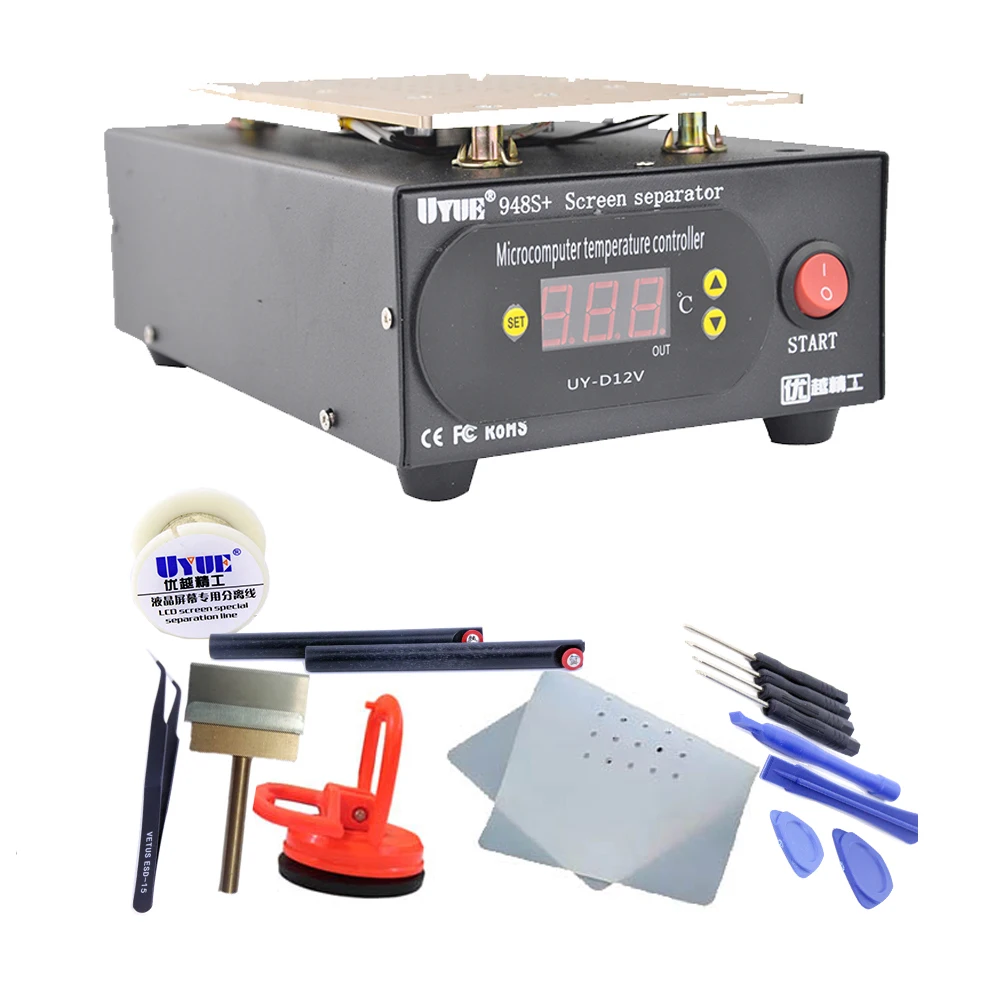 

UYUE948S+ LCD Separator Machine Screen Repair Machine Build-in Pump Vacuum Kit For IPhone For Samsung+Gift free shipping