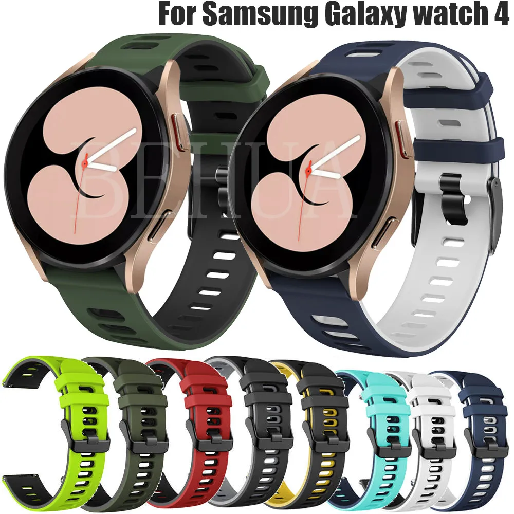 

Ремешок силиконовый для Samsung Galaxy watch 4 Classic, браслет для наручных часов 46 мм 42 мм 20 мм, 44 мм 40 мм