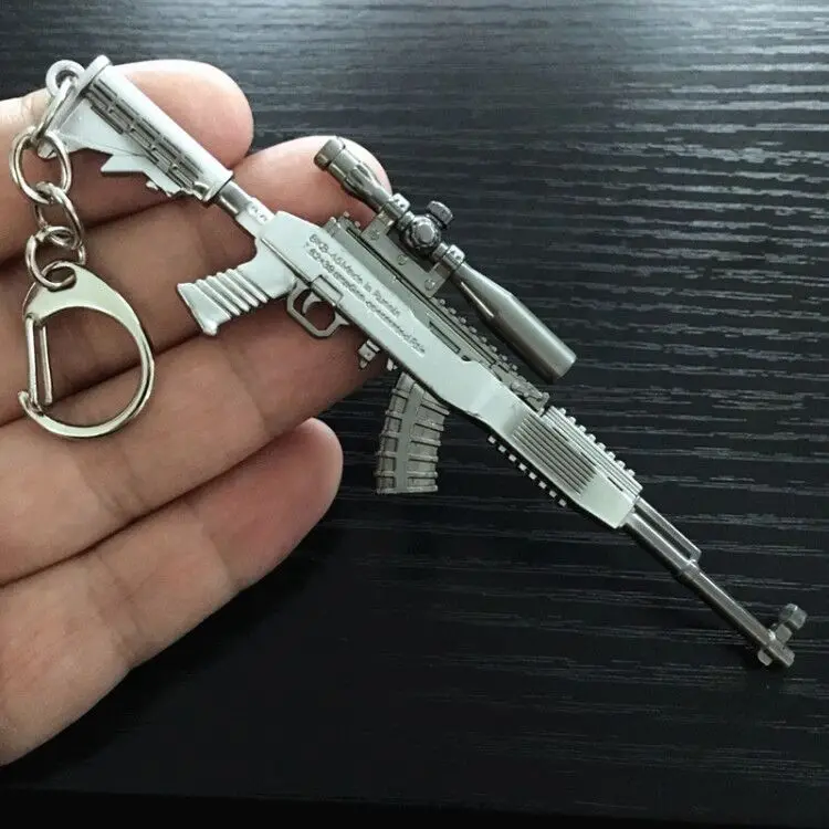 Игра PLAYERUNKNOWN'S BATTLEGROUNDS Косплей Костюм брелок akm 98k модель оружия брелок PUBG Pan шлем для веера подарок - Цвет: 6