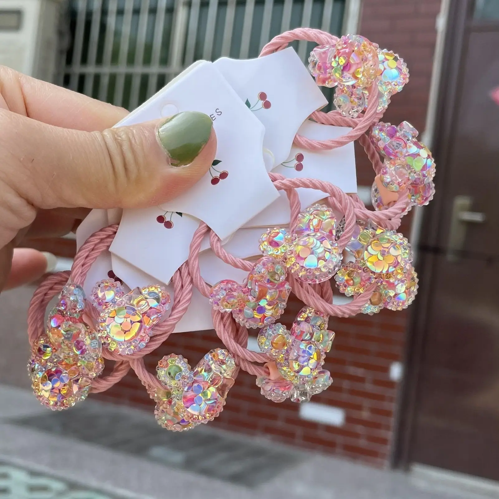 

10 Pairs Minnie Mouse Party Favor Hair Band Crystal Minnie Bands Cute Giveaway Souvenir Girl Birthday party Gift