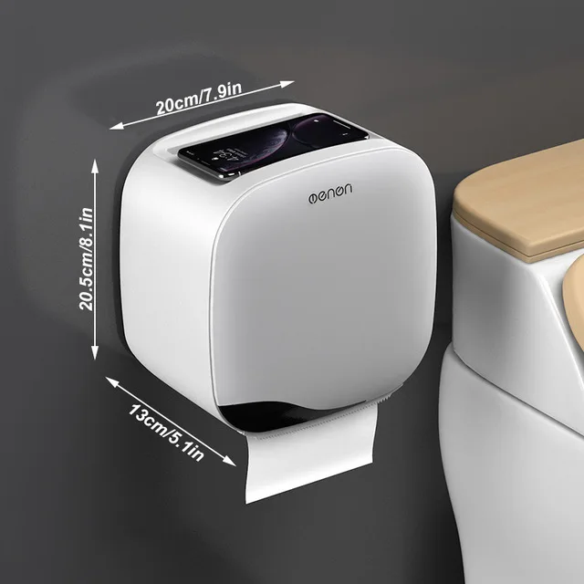 Держатель для зубных щеток, автоматический диспенсер для зубной пасты, соковыжималка для ванной комнаты, стойка для хранения, настенное крепление, наборы аксессуаров для ванной комнаты - Цвет: Gray Tissue Box