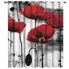 Рисунок тушью Мак идеи для обработки окон комплекты для обработки окон занавески для спальни шторы для детской комнаты