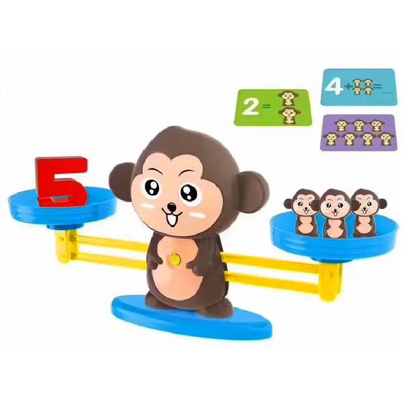 С принтом обезьяна цифровые весы Игрушки для раннего обучения детей баланса