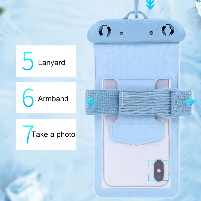 6 5-дюймовый водонепроницаемый чехол для мобильного телефона дайвинга сухая