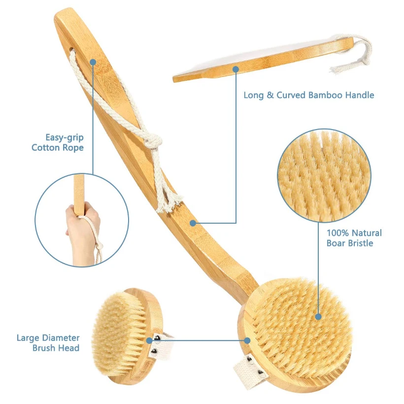 Набор состоит из 6 предметов setHealth спа массаж тела ванны щетка натуральной щетины