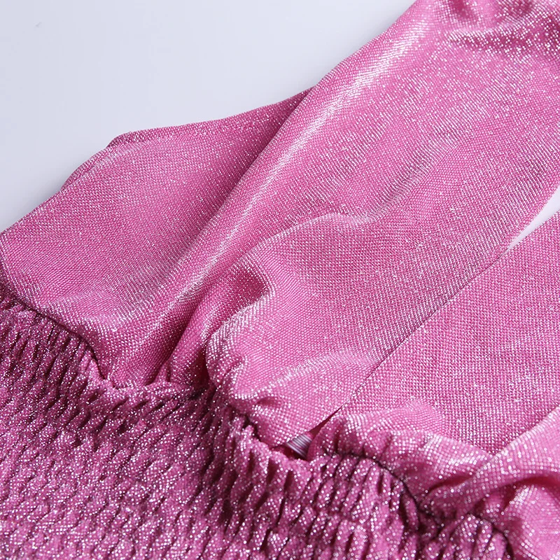 Сексуальные топы BOOFEENAA с рюшами и открытой спиной праздничные вечерние v образным