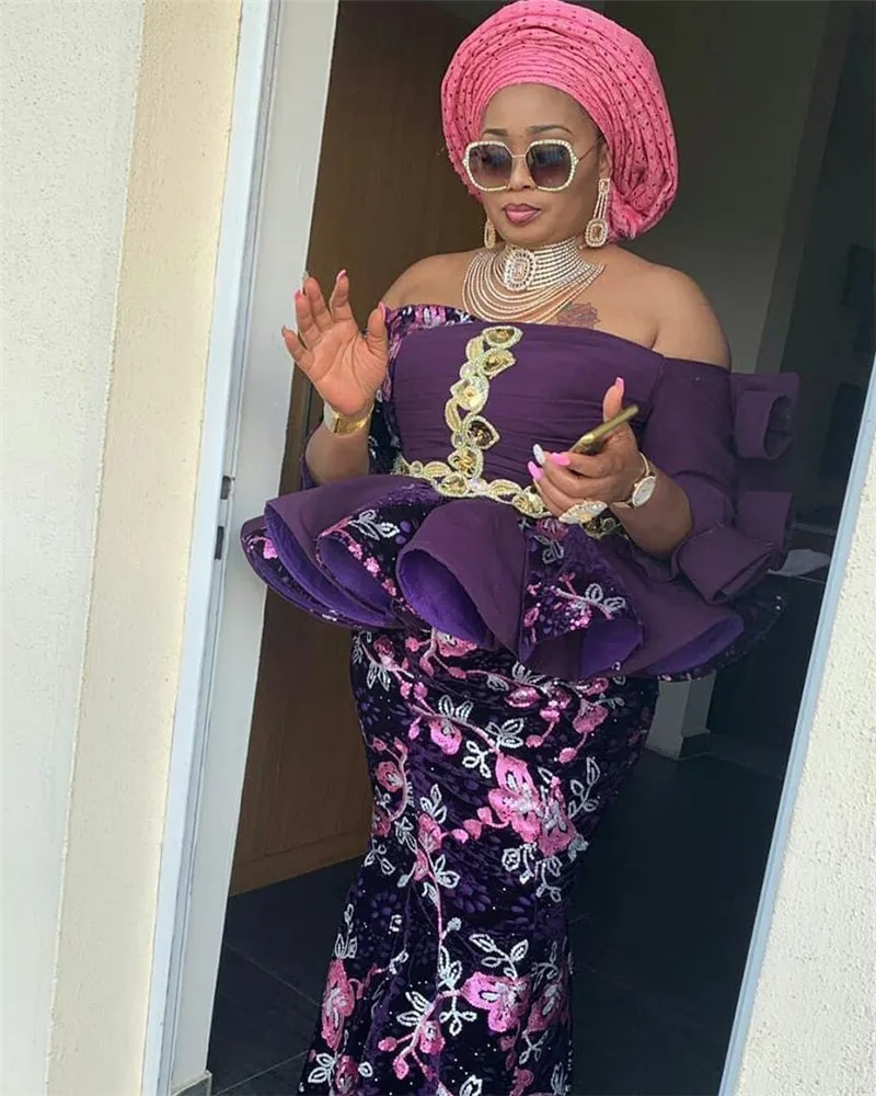 Кружевная ткань с зеленым цветком и блестками тюль в африканском стиле для