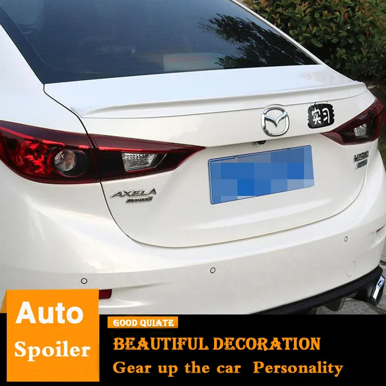 Для Mazda 3 спойлер 2014 2019 AXELA спортивный Спойлер ABS Материал заднее крыло автомобиля