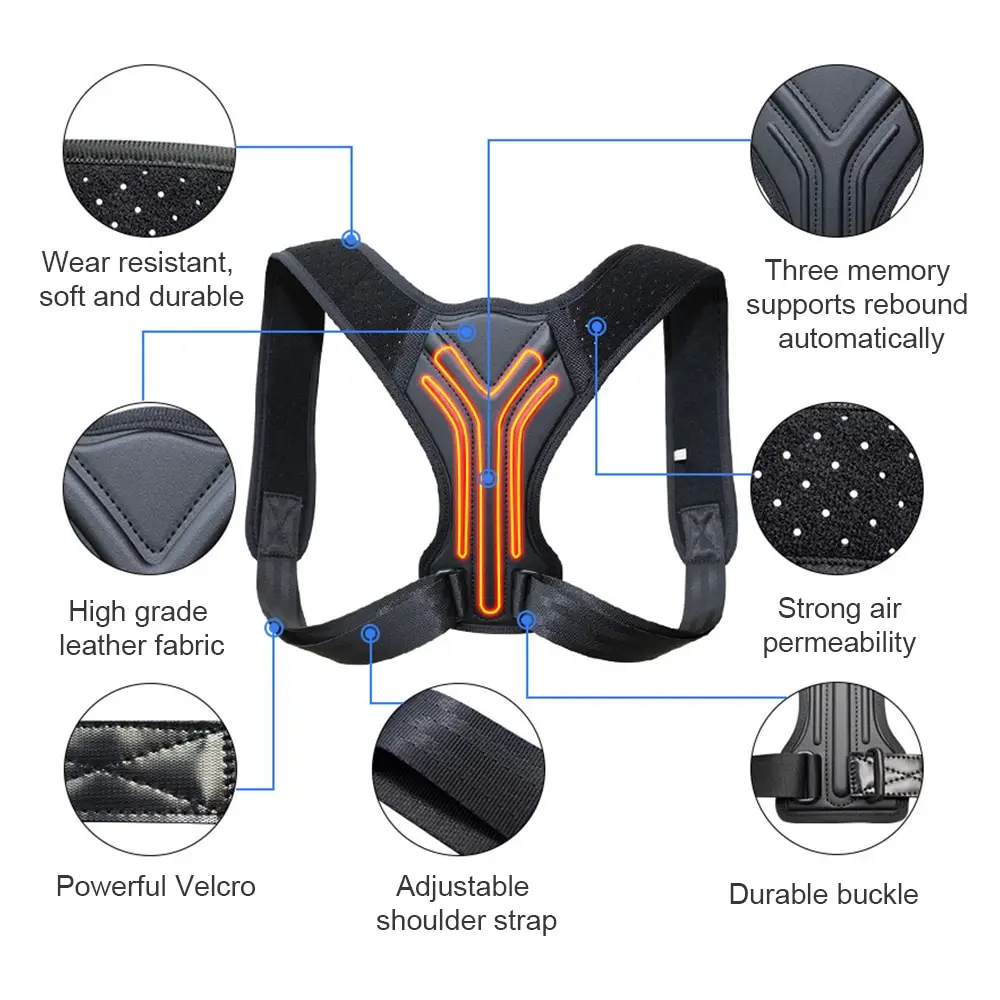 Задняя корсет для коррекции осанки ключицы позвоночника Коррекции Осанки