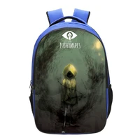 little nightmares school bags adventure game cosplay backpack teens bookbag travel rucksack 3d print boy girl school backpack