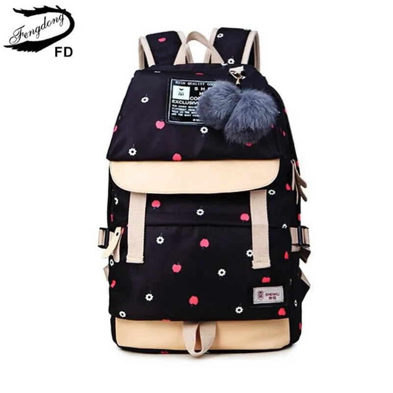 Fengdong рюкзаки для девочек подростков школьные сумки женщин китайские иероглифы с