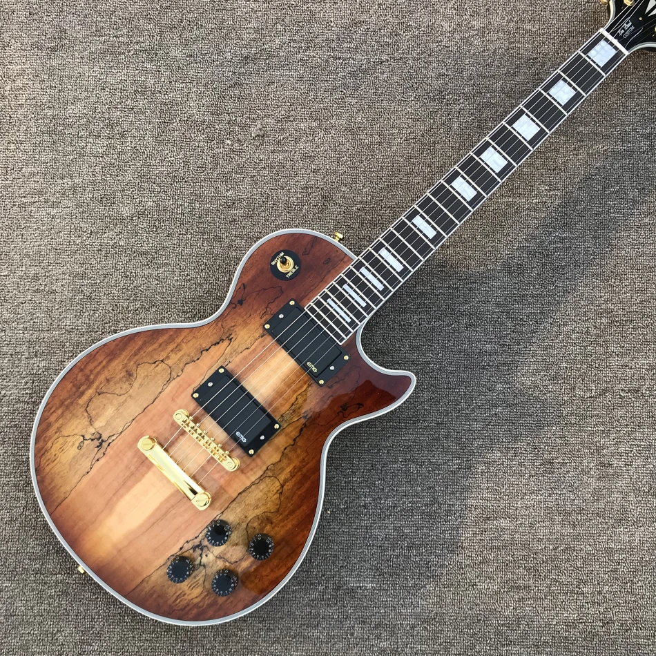 

Electric guitar, Rosewood fingerboard, Decaying wood guitar, Gold hardware, Solid mahogany body electric guitar, Free shipping