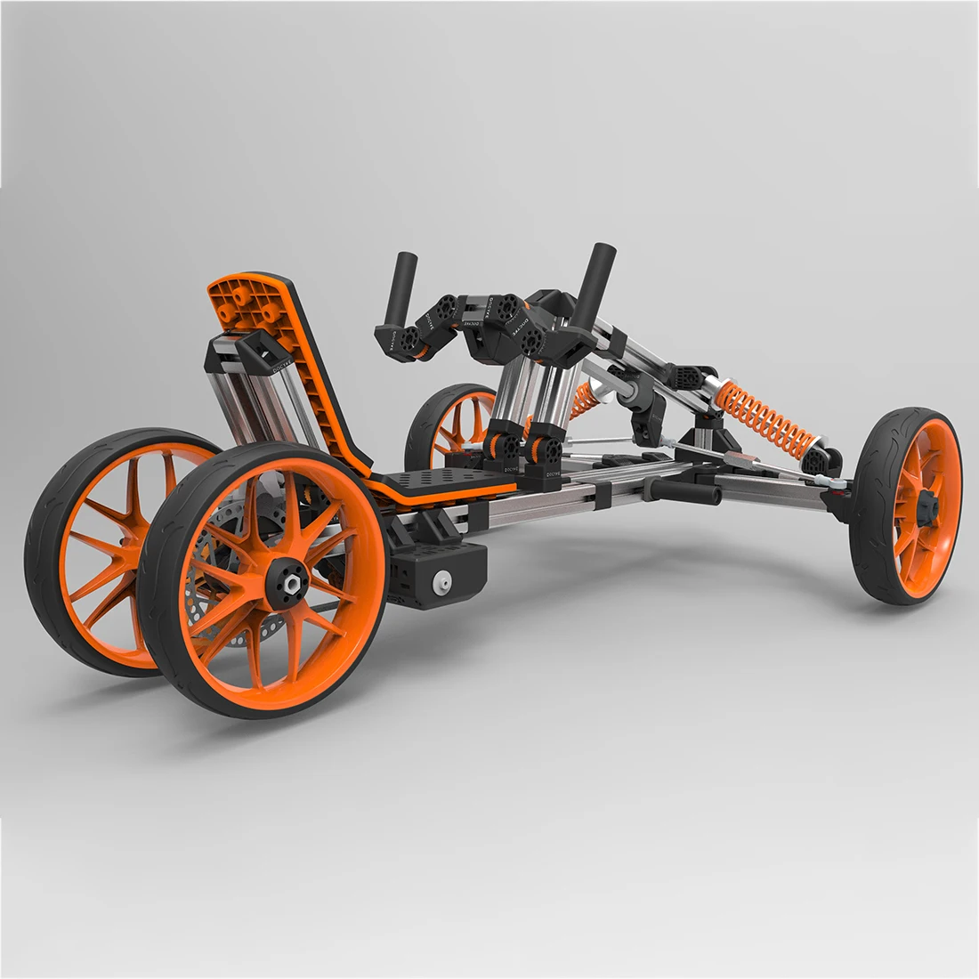 Docyke DIY Творческий застройку аттракционы набор контактов для тестирования 10 в 1 Электрический велосипед Go Kart самокат баланса с алюминиевым, которые поддерживают несколько режимов рамка для малыша