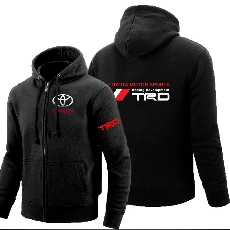 

Новинка 2021, толстовки на молнии для Toyota Motorsport TRD с логотипом автомобиля, мужской кардиган, мужские хлопковые флисовые пальто в стиле хип-хоп ...