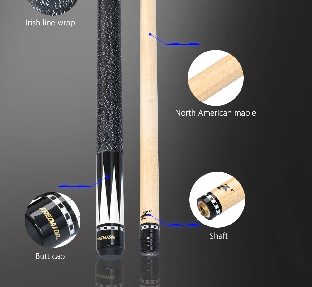 Новое поступление PREOAIDR JK бильярда Billar Stick Комплект экономически эффективным ручной работы профессионалов, клен, Bilhar кий Кольцо Бильярд