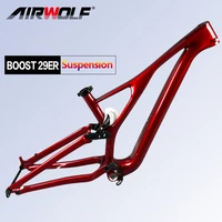 full suspension mtb frame 29 am carbon mountain bike frame include shock 210mm travel 142mm bsa boost 148 carbon frameset 29er