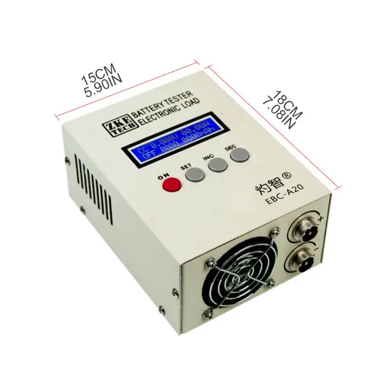 

EBC-A20 Battery Tester 30V 20A 85W Lithium Lead-acid Batteries Capacity Test 5A Charge 20A Discharge Support PC Software Control