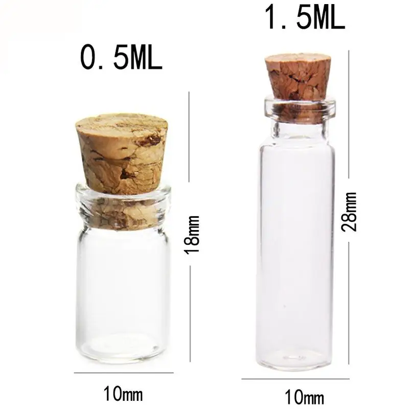 

5/10Pcs Small Bottle Glass Jars Decoration DIY Containers Cheap Jar Message Sale Hot Mason Cork Vials Mini Ornaments Stoppe P9A6