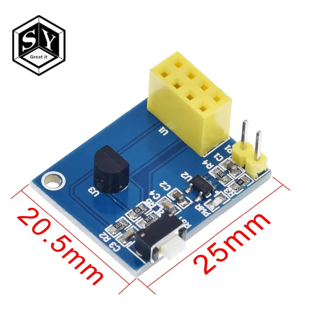 1 шт. ESP8266 ESP-01 ESP-01S DS18B20 Температура влажности Сенсор модуль esp8266 Wi-Fi NodeMCU умный дом